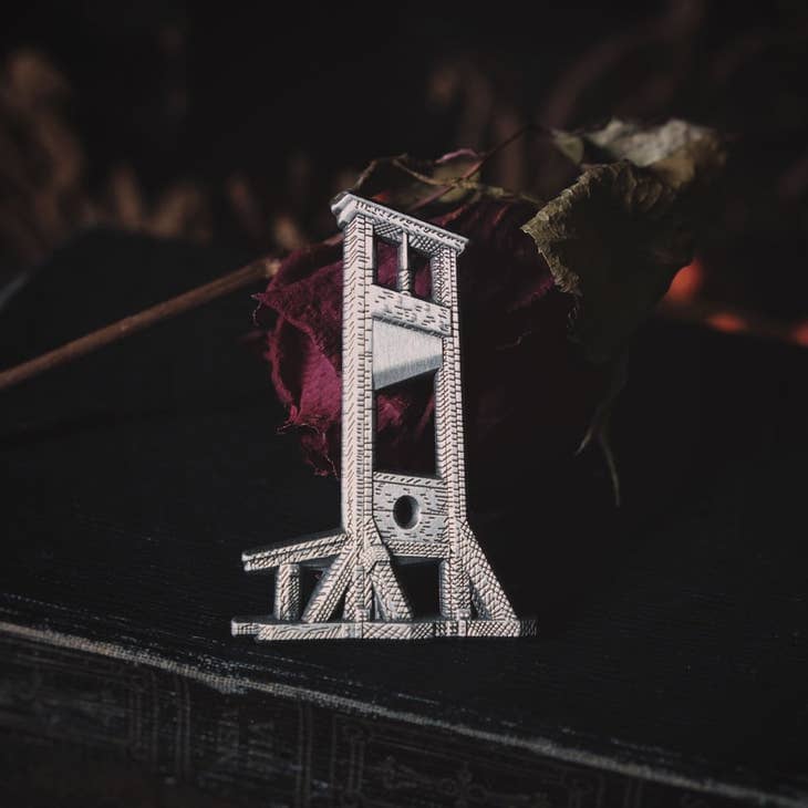 Guillotine Enamel Pin Enamel Pin Lively Ghosts 