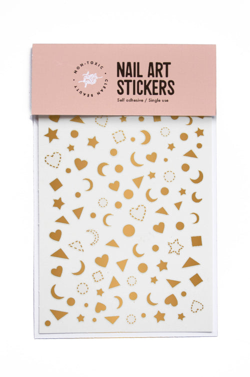 Nail Art Stickers - Metallic Gold - Noctex - Glam & Grace beauty, Cruelty free, Faire, gold, Made in USA/Canada, minimal, nails, Vegan Nails