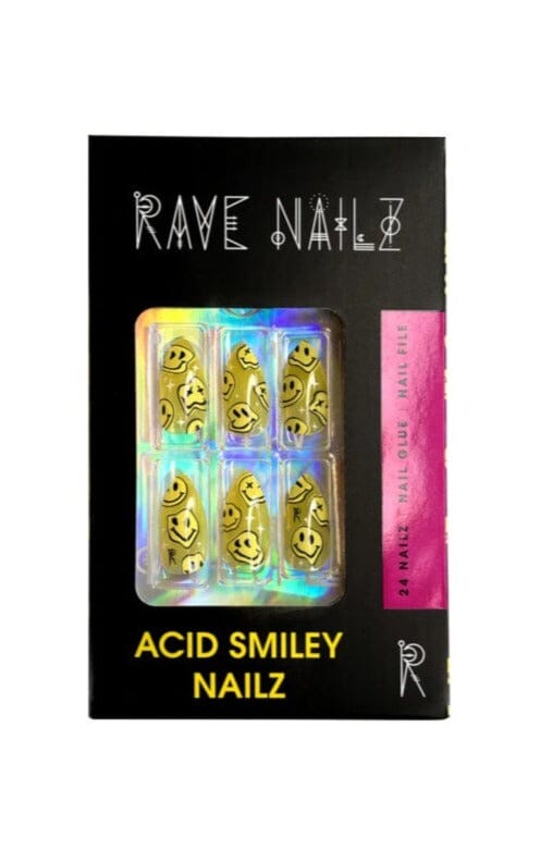 Acid Smiley - Press on Nails Nails Rave Nailz 