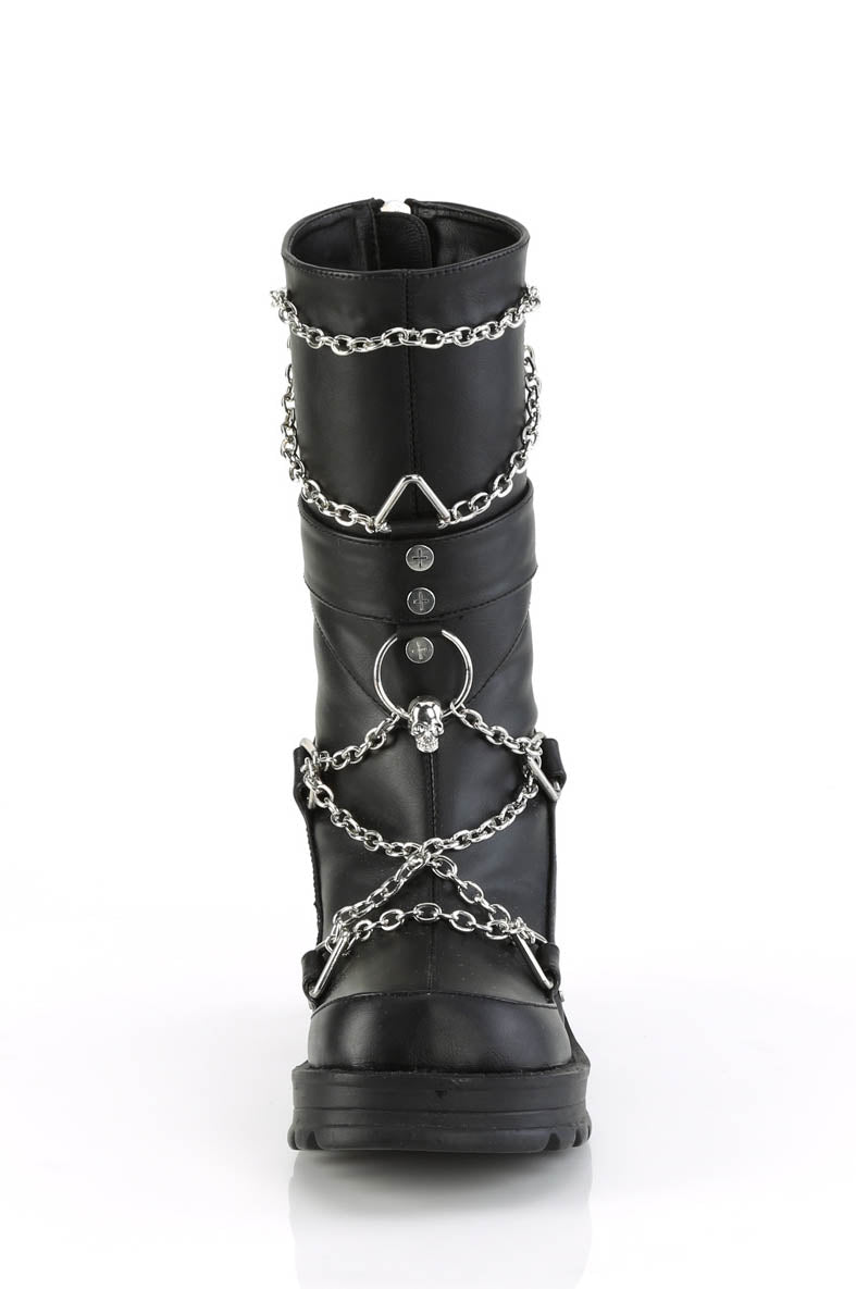 Chained Boots - Noctex - DEMONIA 10, 11, 12, 6, 7, 8, 9, boots, california, goth, gothic, punk, Vegan, y2k, y2k fashion FOOTWEAR