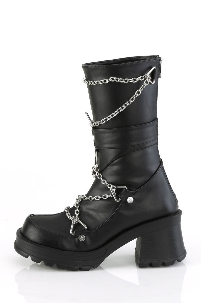 Chained Boots - Noctex - DEMONIA 10, 11, 12, 6, 7, 8, 9, boots, california, goth, gothic, punk, Vegan, y2k, y2k fashion FOOTWEAR