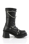 Chained Boots - Noctex - DEMONIA 10, 11, 12, 6, 7, 8, 9, boots, california, goth, gothic, punk, Vegan, y2k, y2k fashion FOOTWEAR