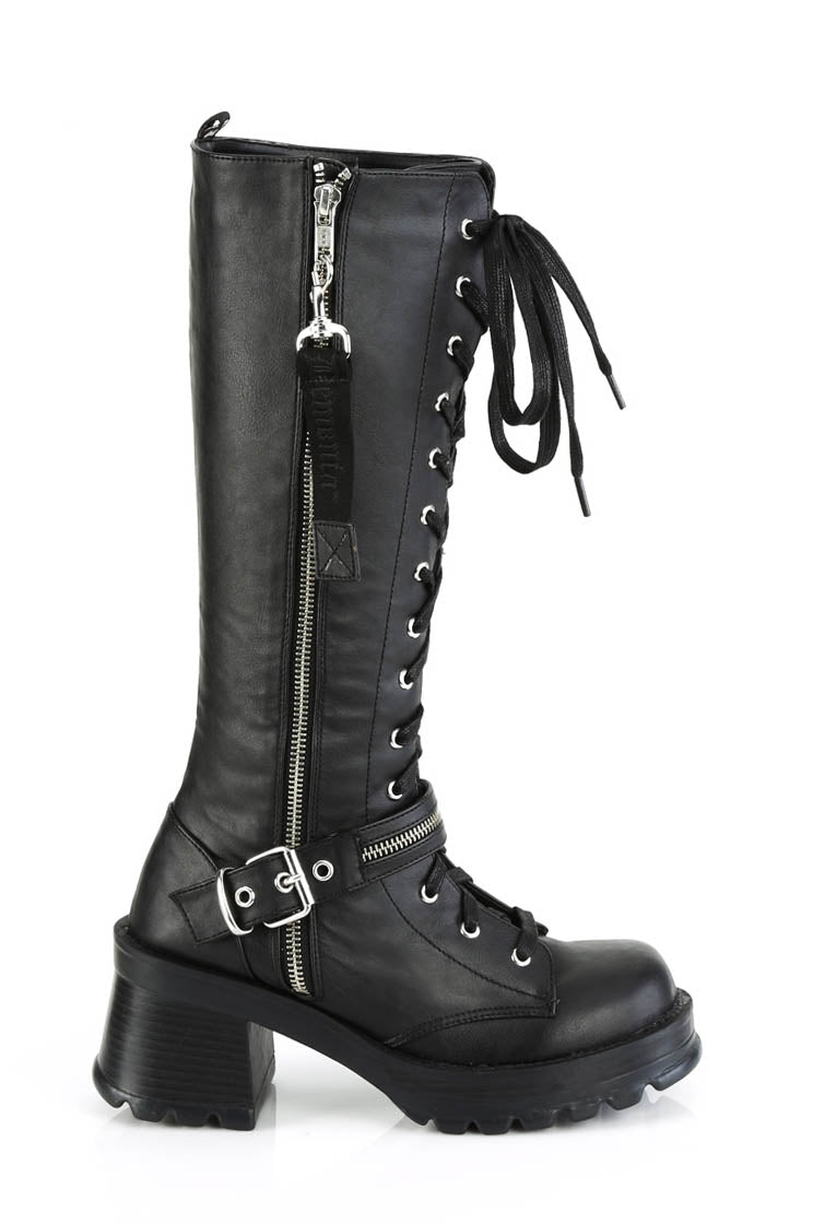 Stardust Combat Boots - Noctex - DEMONIA 10, 11, 12, 6, 7, 8, 9, boots, california, goth, gothic, lace up, punk, Vegan, y2k, y2k fashion FOOTWEAR