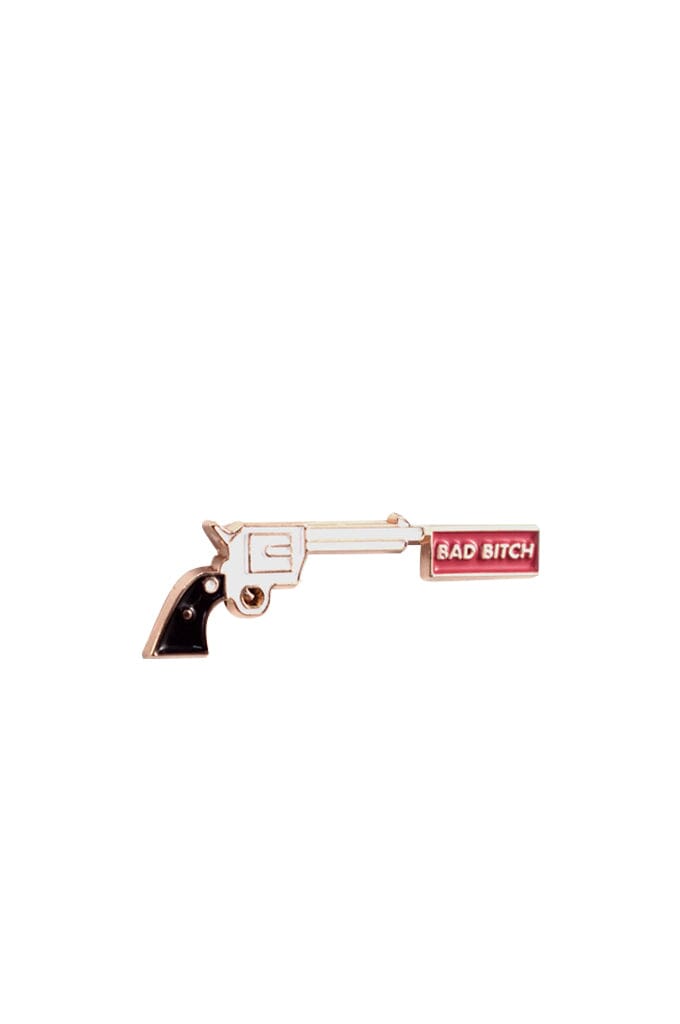 Bad Bitch Pin - Noctex - Badaboom Studio Faire, gun, sale20 Enamel Pin