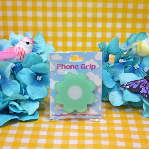 Daisy Phone Grip - Mint - Noctex - A Shop of Things A Shop of Things, android, Faire, FLORAL, flower, iphone, mint, y2k Phone Accessories