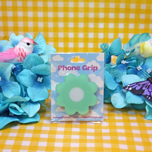 Daisy Phone Grip - Mint - Noctex - A Shop of Things A Shop of Things, android, Faire, FLORAL, flower, iphone, mint, y2k Phone Accessories