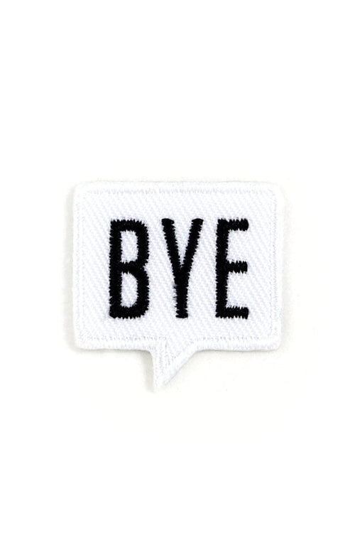 Bye Embroidered Sticker Patch (1" wide) - Noctex - These Are Things Faire Patches