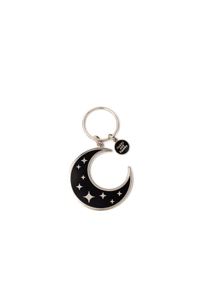 Crescent Moon Enamel Keychain - Noctex - These Are Things Faire Keychains