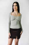 Helena Halter Longsleeve - Noctex - Fore Collection FIND, LARGE, Made in USA/Canada, MEDIUM, sale, Womens Longsleeves