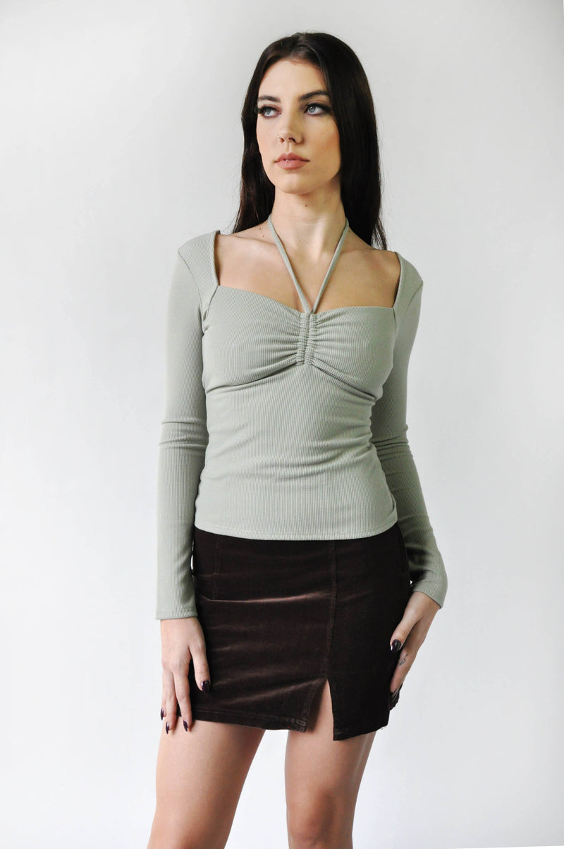 Helena Halter Longsleeve - Noctex - Fore Collection FIND, LARGE, Made in USA/Canada, MEDIUM, sale, Womens Longsleeves