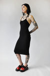 Halter Midi Dress - Noctex - NLT 2021, handmade, LARGE, made in la, made in los angeles, made in usa, Made in USA/Canada, MEDIUM, SMALL, Womens Long Dresses