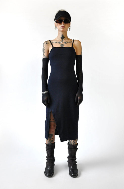 Notch Midi Dress Long Dresses NOCTEX XS MIDNIGHT BLUE 