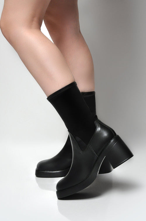 Jennifer Patent Boots - Noctex - No Doubt Shoes 2022, Faire, Vegan FOOTWEAR