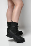 Terry Lace Up Combat Boots - Noctex - AMS 10, 5, 5.5, 6, 6.5, 7, 7.5, 8, 8.5, 9, california, Faire, vegan FOOTWEAR