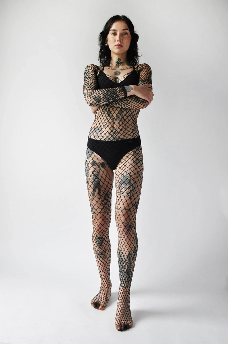 Diamond Net Bodysuit Hosiery NOCTEX 