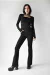 Black Out High Rise Flare Jeans - Noctex - Just USA Jeans 0, DENIM, Faire, jeans, sale, sale20, Womens Jeans