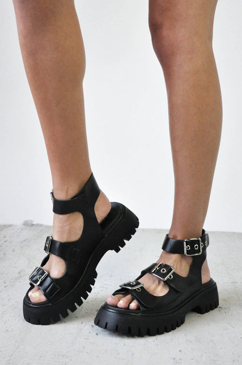 Trantor Sandal - Noctex - KOI Footwear 10, 5, 6, 8, 9, black, chain, chains, sale, sale20, SANDALS, shoes, Vegan FOOTWEAR