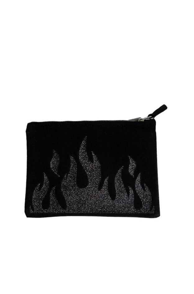 Flame Zip Pouch - Noctex - Mysticum Luna 2022, Accessories, accessory, beauty, california, Faire, flame, Glitter, goth, gothic, Make Up Bag Bags
