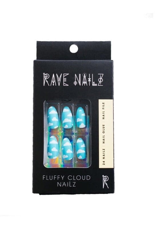 Fluffy Cloud - Press On Nails - Noctex - Rave Nailz california, dreamy, Faire, nails, sky, y2k Nails