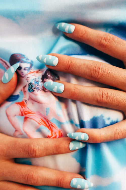 Fluffy Cloud - Press On Nails - Noctex - Rave Nailz california, dreamy, Faire, nails, sky, y2k Nails