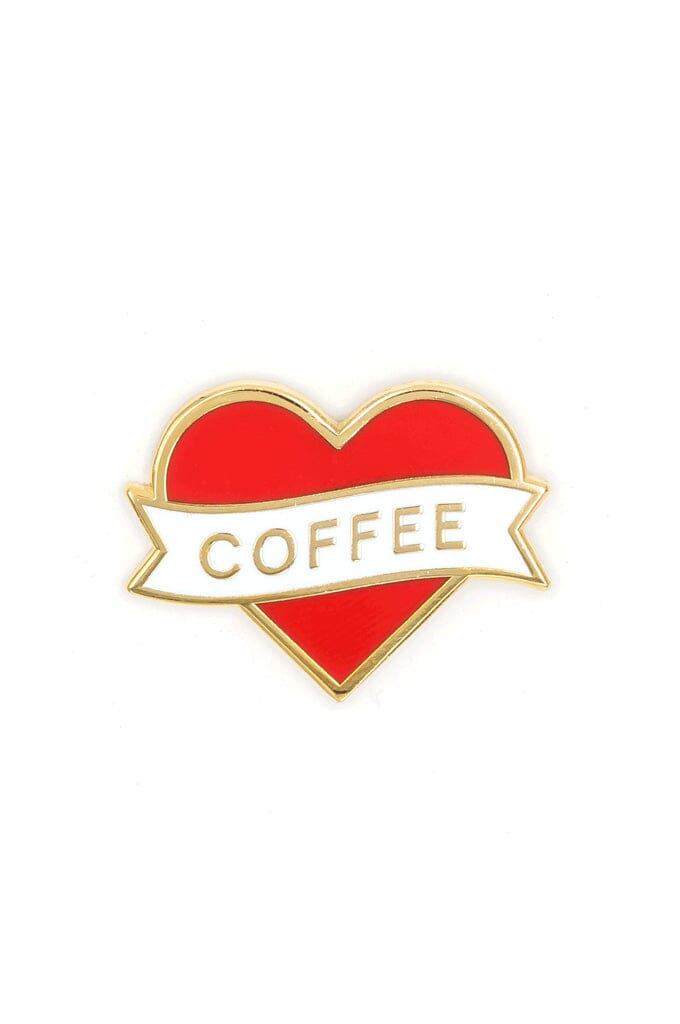 Heart Coffee Enamel Pin - Noctex - These Are Things Faire Enamel Pin