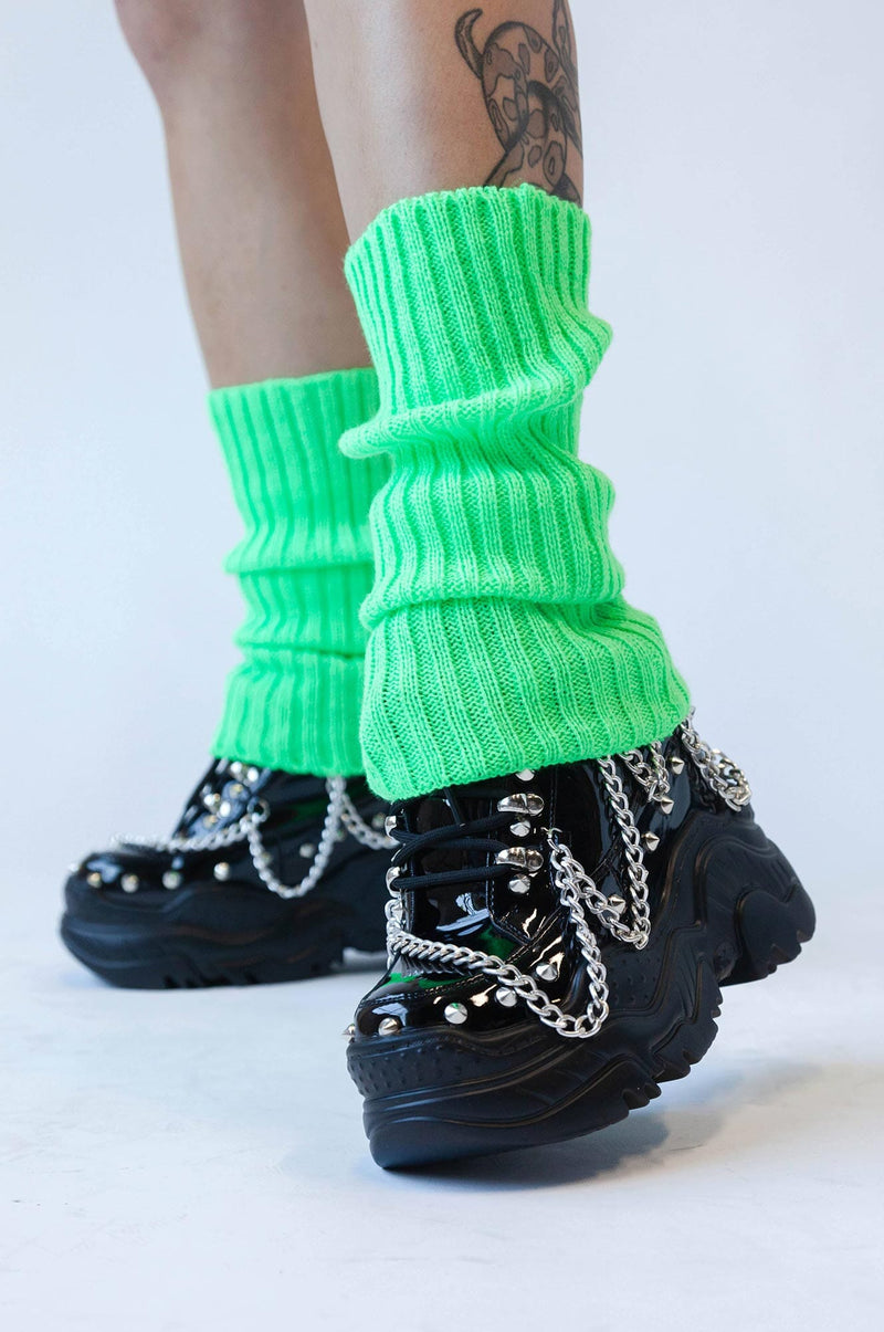 Light Knit Leg Warmers Leg Warmers NOCTEX GREEN 