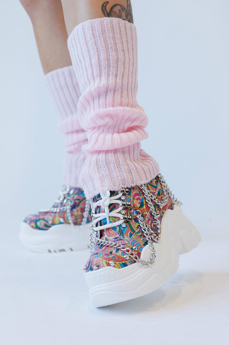 Light Knit Leg Warmers Leg Warmers NOCTEX PINK 