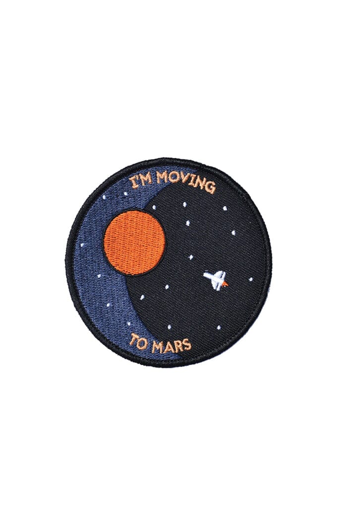 I'm Moving To Mars Embroidered Patch (3" wide) - Noctex - Retrograde Supply Co. Faire Patches