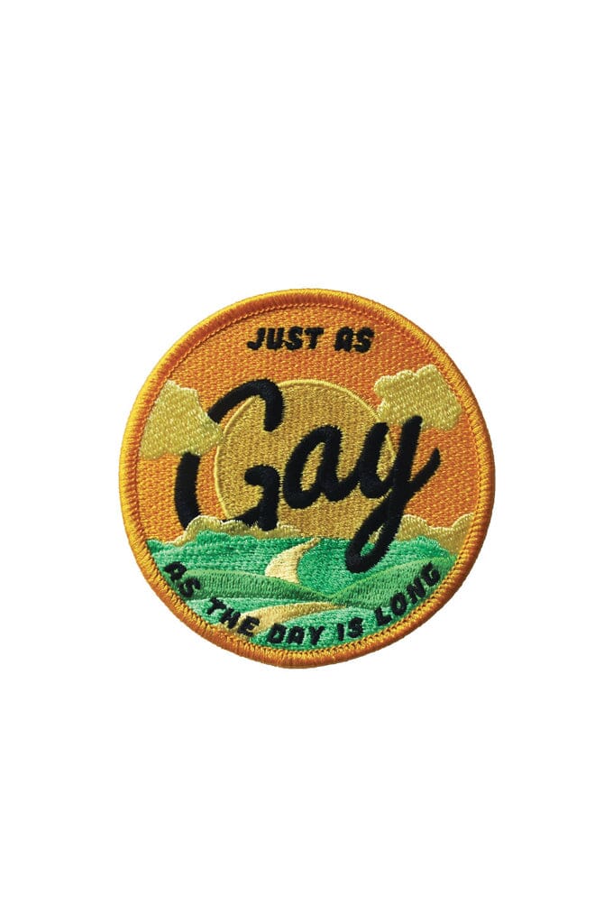 Just As Gay Embroidered Patch (3" wide) - Noctex - Retrograde Supply Co. Faire Patches