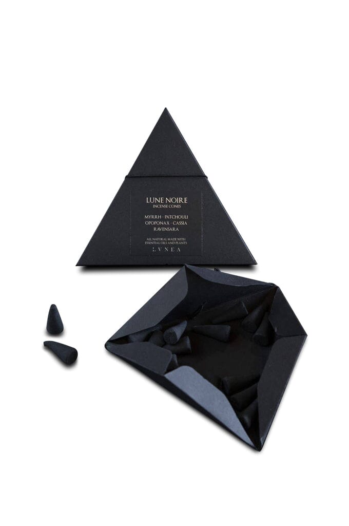 Lune Noire | Naturally-scented Incense Cones - Noctex - Lvnea Perfume Cruelty free, Faire, Made in USA/Canada Fragrance