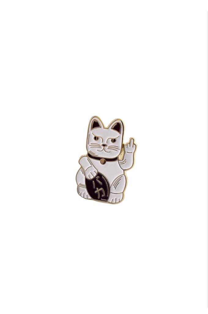 Lucky Cat Pin - Noctex - Badaboöm Studio Faire, sale20 Enamel Pin