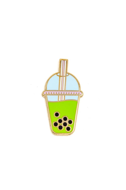 Matcha Boba Drink Enamel Pin - Noctex - These Are Things Faire Enamel Pin