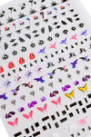 Nail Art Stickers - Bohemia - Noctex - Deco Miami art nouveau, butterfly, california, Cruelty free, Faire, fan, floral, flower, gold, iris, leaf, Made in USA/Canada, nails, sparkle, starburst