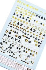 Nail Art Stickers - Checkered - Noctex - Deco Miami 60s, 90s, black, california, checkered, Cruelty free, daisy, face, Faire, floral, flower, gold, happy, leaves, Made in USA/Canada, mod, mon