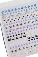 Nail Art Stickers - English Garden - Noctex - Deco Miami bee, bumble bee, butterfly, california, Cruelty free, daisy, Dalmatian, Faire, floral, flower, garden, heart, love, Made in USA/Canada