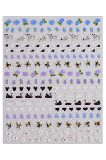 Nail Art Stickers - English Garden - Noctex - Deco Miami bee, bumble bee, butterfly, california, Cruelty free, daisy, Dalmatian, Faire, floral, flower, garden, heart, love, Made in USA/Canada