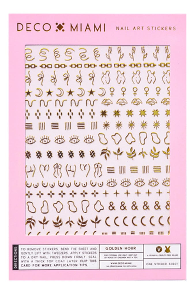 Nail Art Stickers - Golden Hour - Noctex - Deco Miami boobs, butt, butts, california, chain, Cruelty free, edgy, Faire, female, feminine, goddess, gold, hashtag, link, Made in USA/Canada, min