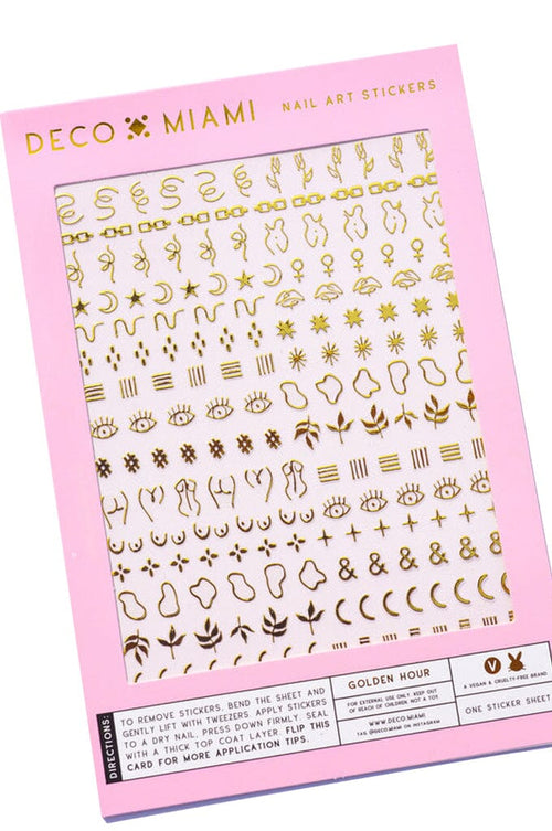 Nail Art Stickers - Golden Hour - Noctex - Deco Miami boobs, butt, butts, california, chain, Cruelty free, edgy, Faire, female, feminine, goddess, gold, hashtag, link, Made in USA/Canada, min