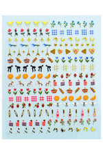 Nail Art Stickers - Picnic (Paris) - Noctex - Deco Miami baguette, basket, bee, bow, butterfly, cake, california, champagne, charcuterie, croissant, Cruelty free, daisy, Eiffel Tower, Faire, 