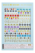 Nail Art Stickers - TAXI! (NYC) - Noctex - Deco Miami Andy Warhol, banana, california, checkered, checkers, coffee, Cruelty free, Faire, fish, hands, hot dog, Made in USA/Canada, metro card, 