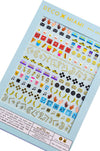 Nail Art Stickers - TAXI! (NYC) - Noctex - Deco Miami Andy Warhol, banana, california, checkered, checkers, coffee, Cruelty free, Faire, fish, hands, hot dog, Made in USA/Canada, metro card, 
