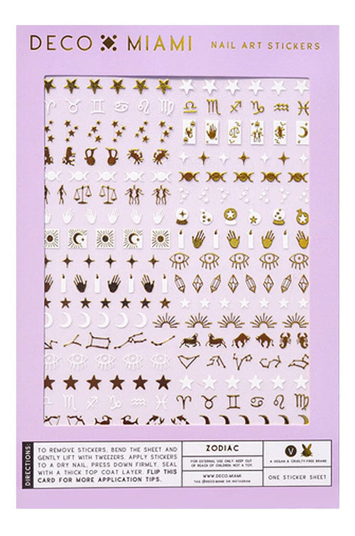 Nail Art Stickers - Zodiac - Noctex - Deco Miami astrology, california, cancer, Cruelty free, Faire, gemini, leo, Made in USA/Canada, nails, pisces, saggitarius, taurus, Vegan, virgo, Zodiac 