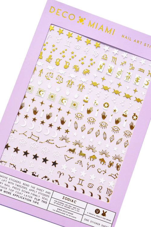 Nail Art Stickers - Zodiac - Noctex - Deco Miami astrology, california, cancer, Cruelty free, Faire, gemini, leo, Made in USA/Canada, nails, pisces, saggitarius, taurus, Vegan, virgo, Zodiac 