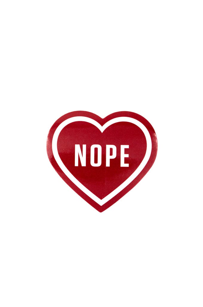 Nope Heart Vinyl Sticker (2.5" wide) - Noctex - These Are Things Faire Stickers