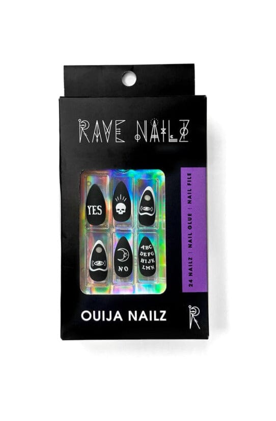 Ouija - Press On Nails - Noctex - Rave Nailz california, Faire, goth, gothic, halloween, nails, ouija, spooky Nails