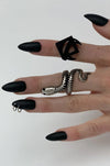 Pierced Up - Press On Nails - Noctex - Rave Nailz Black, black nails, california, Faire, nails, punk Nails