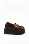 PJ Burdgundy Platform Loafers FOOTWEAR Stella Shoes 