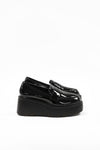 PJ Black Patent Platform Loafers FOOTWEAR Stella Shoes 