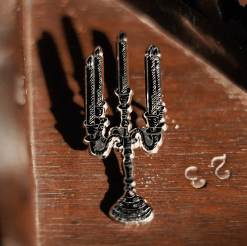 Candelabrum Enamel Pin Enamel Pin Lively Ghosts 