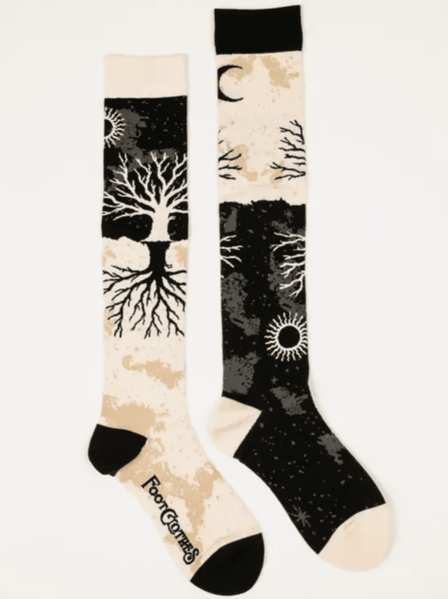 As Above So Below Tree Knee High Socks Socks FootClothes LLC 